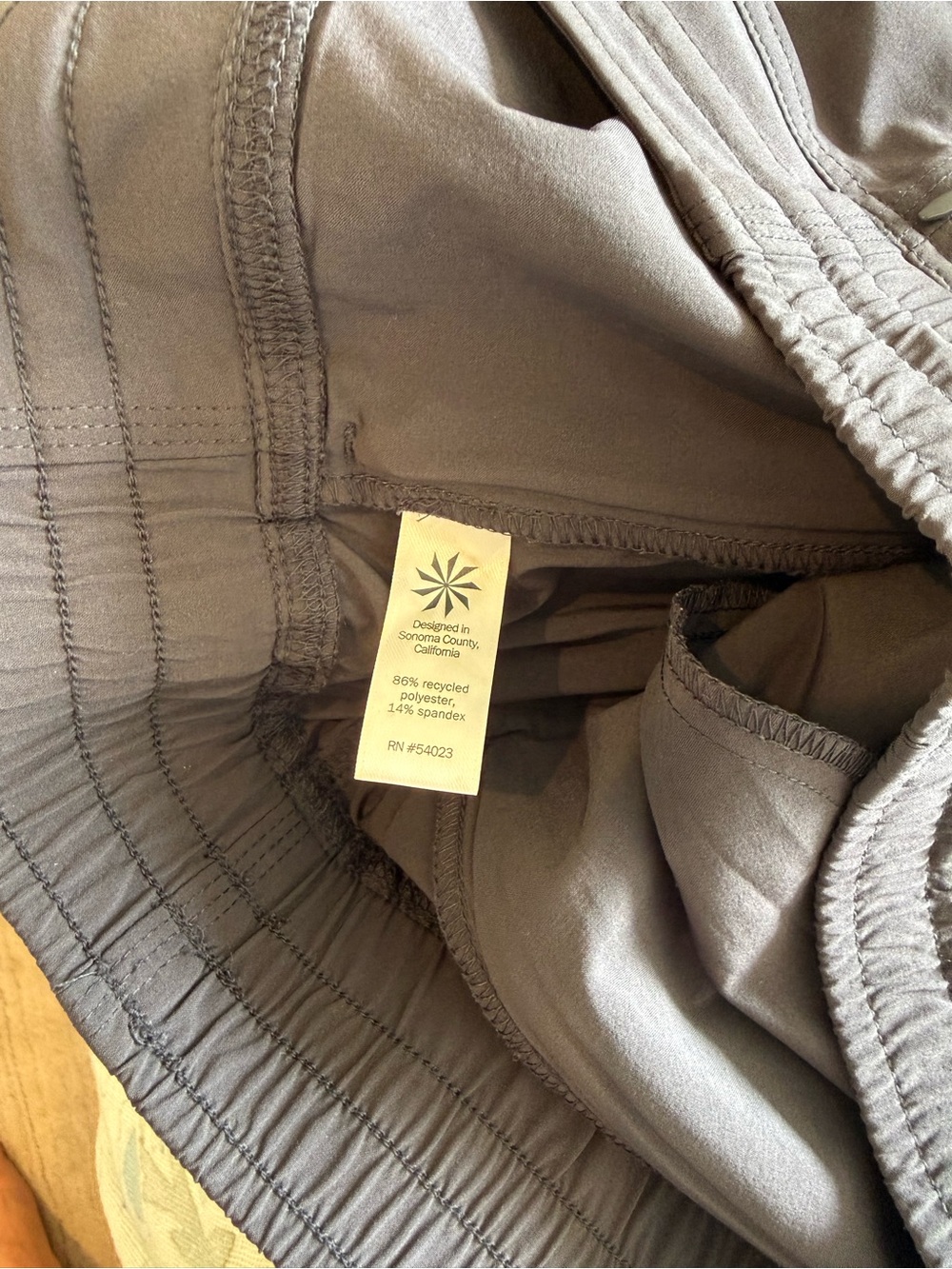 Athleta Womens Gray Elastic Waist Casual Pants Size 14 - Picture 6 of 7